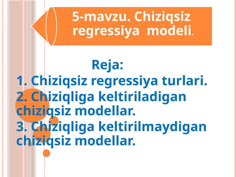 Chiziqsiz modellarturlari
