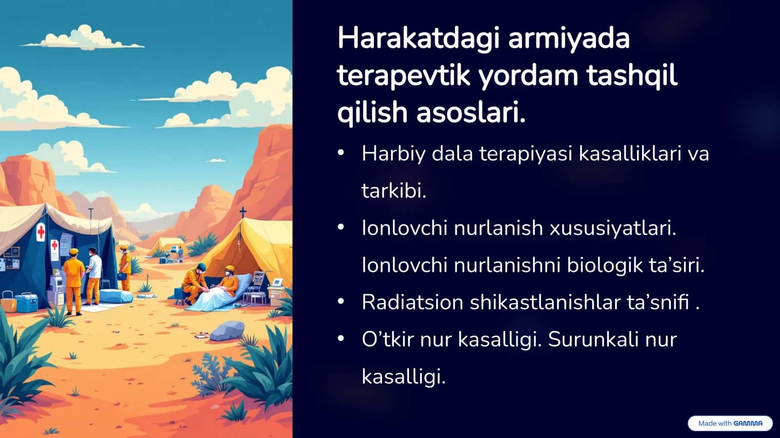 HARBIY DALA TERAPIYASI FANINING MAQSADI VA VAZIFALARI