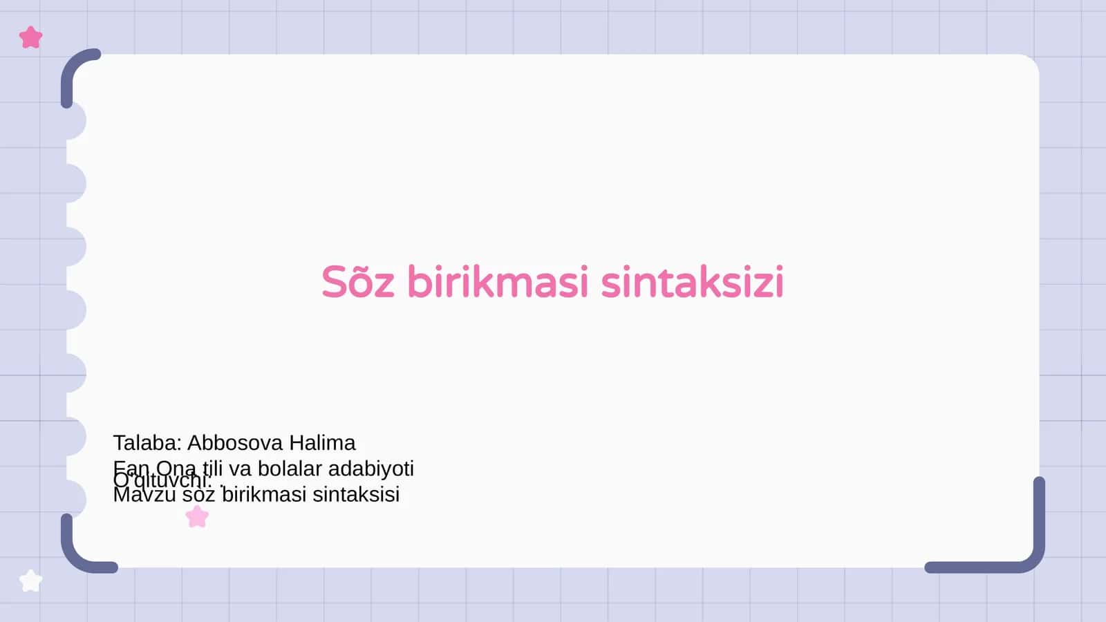 Sõz birikmasi sintaksizi