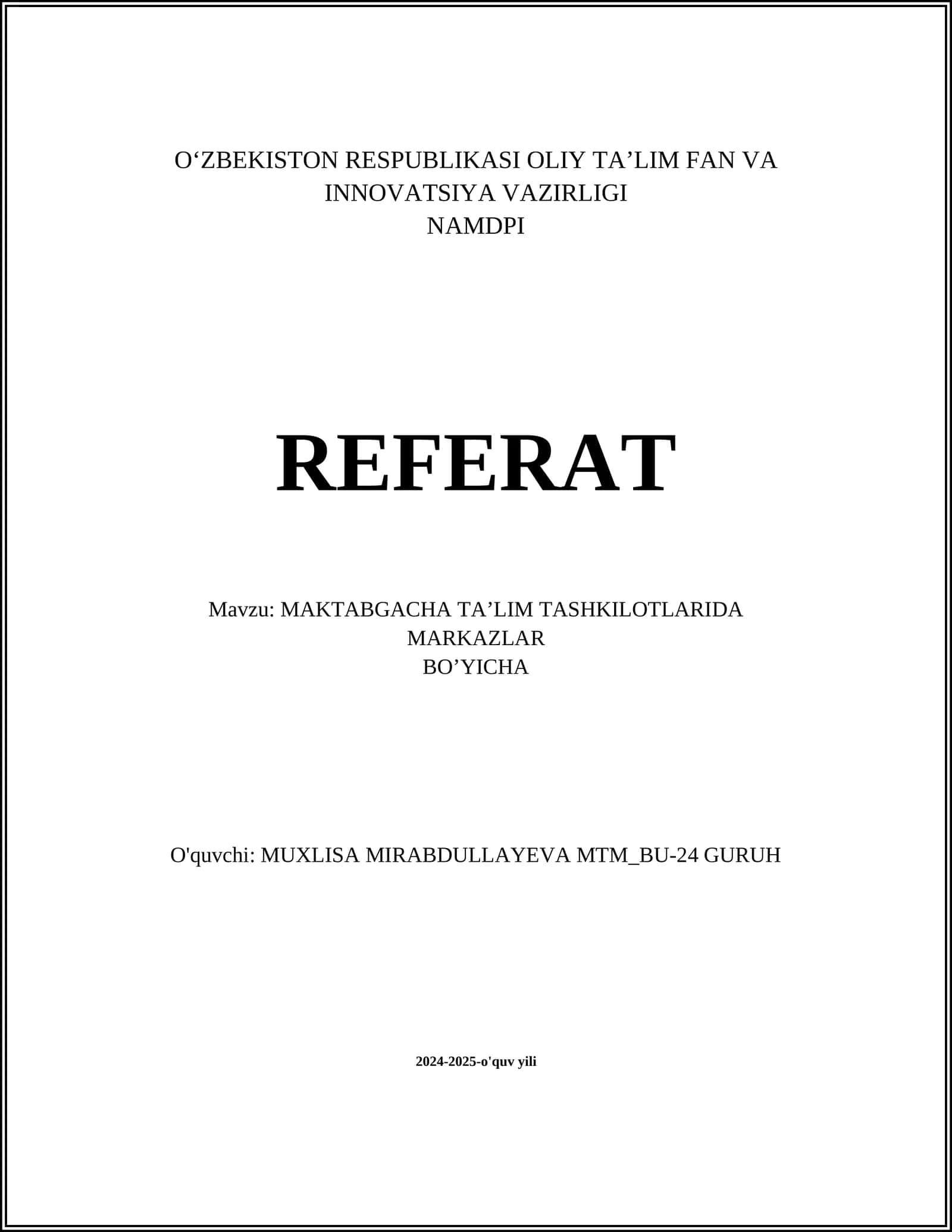 O'yinchoq yaratish markazi