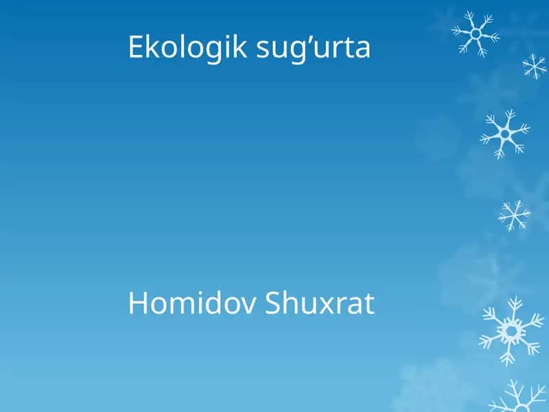 Ekologik sug’urta