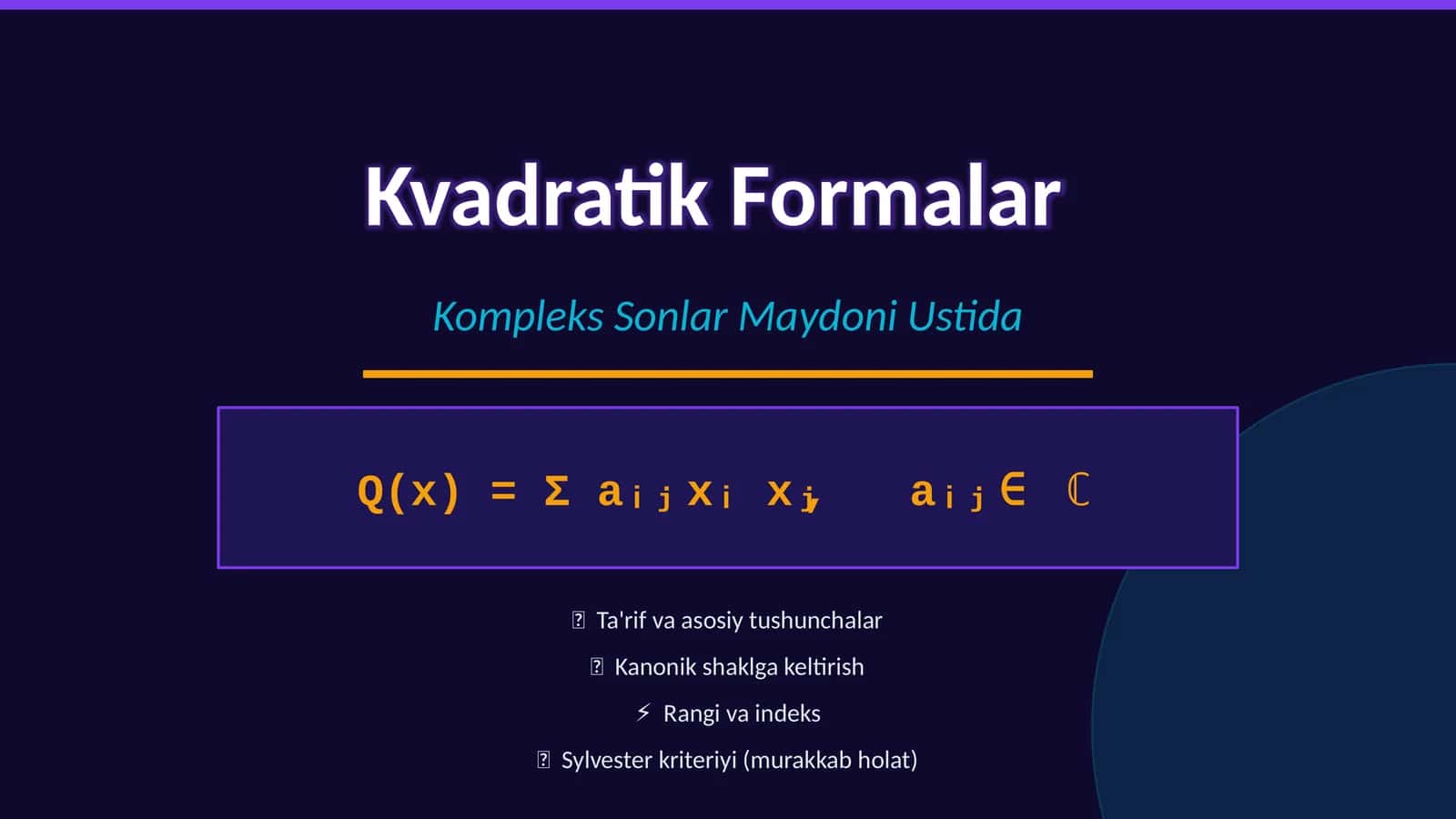Kvadratik Formalar