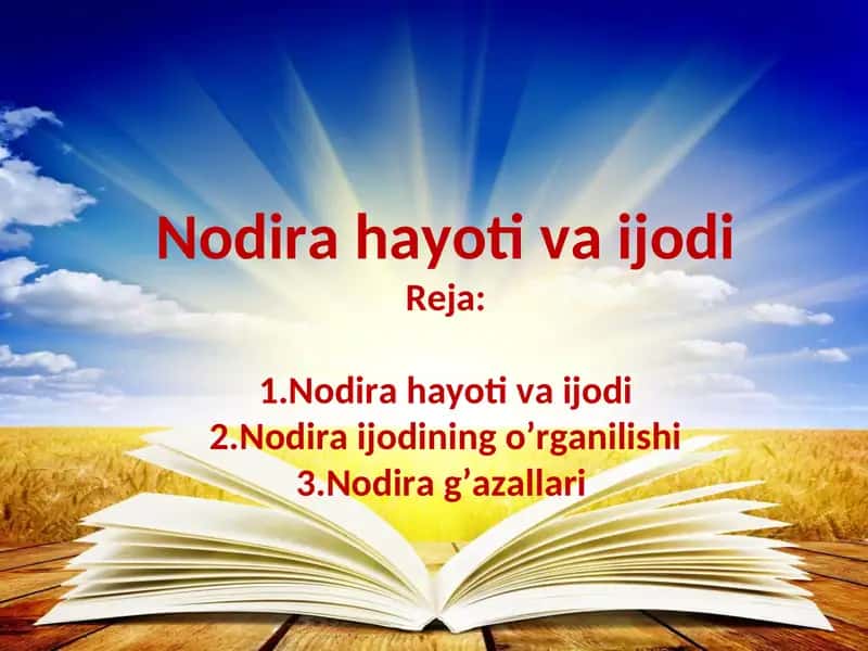 Nodira hayoti va ijodi