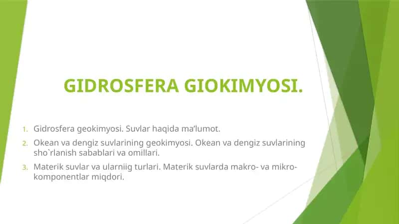 GidrosfЕra GIOKIMYOSI