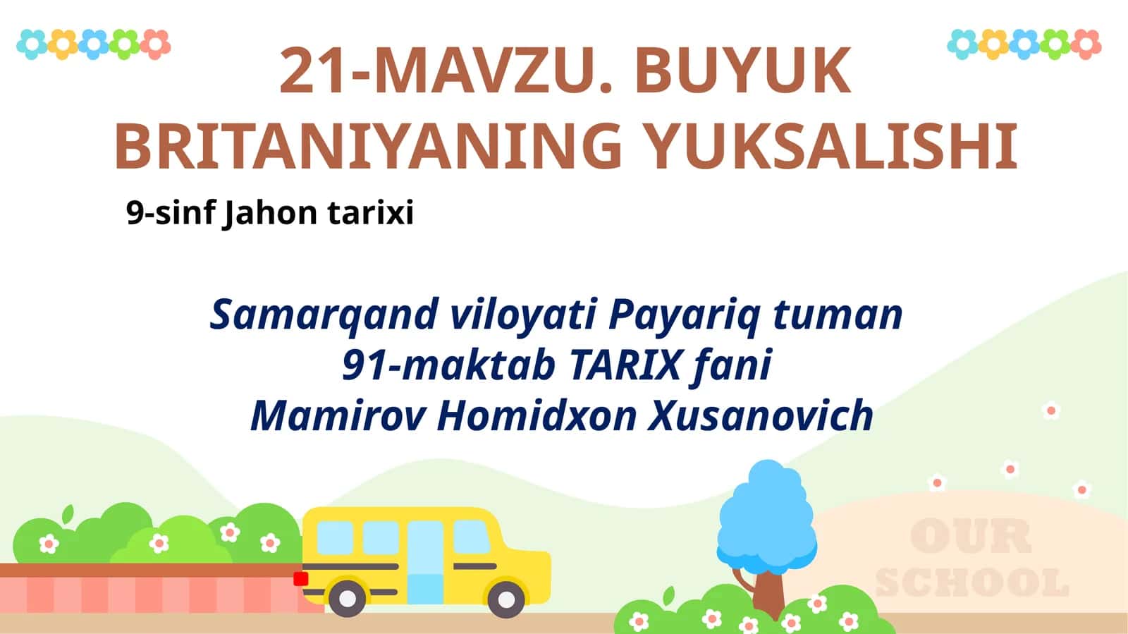 BUYUK BRITANIYANING YUKSALISHI