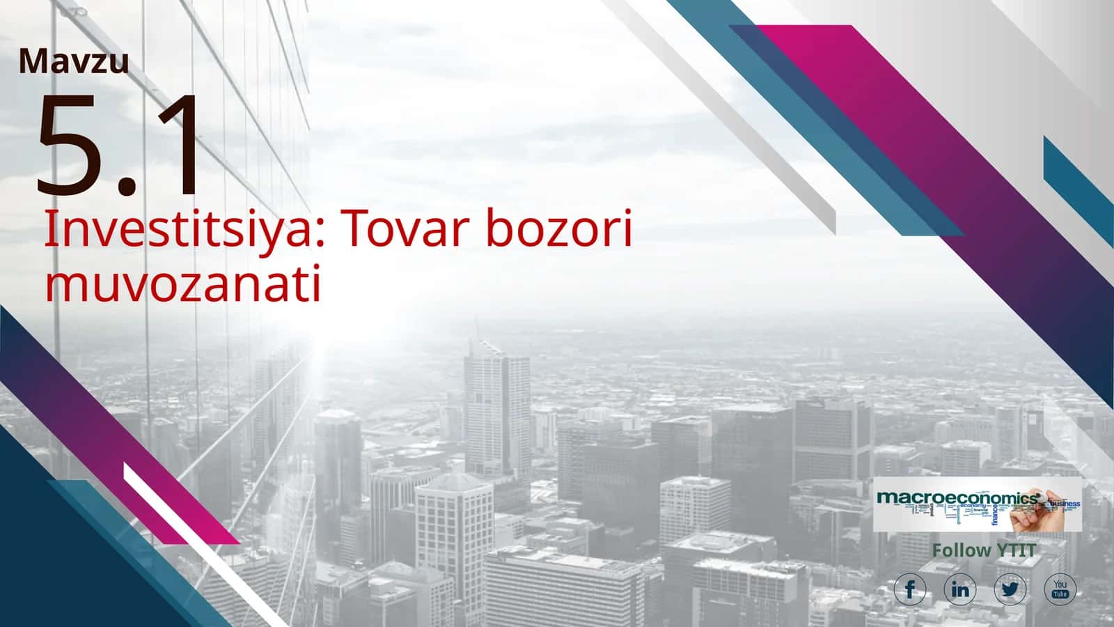 Investitsiya: Tovarbozorimuvozanati
