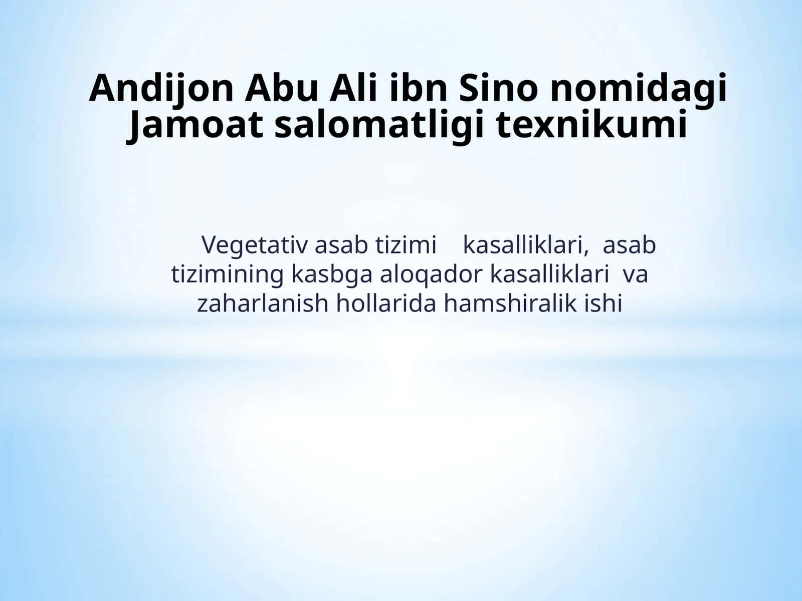 Vejetativ asab tizimi kasalliklari