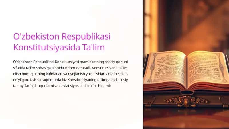 O'zbekiston Respublikasi Konstitutsiyasida Ta'lim