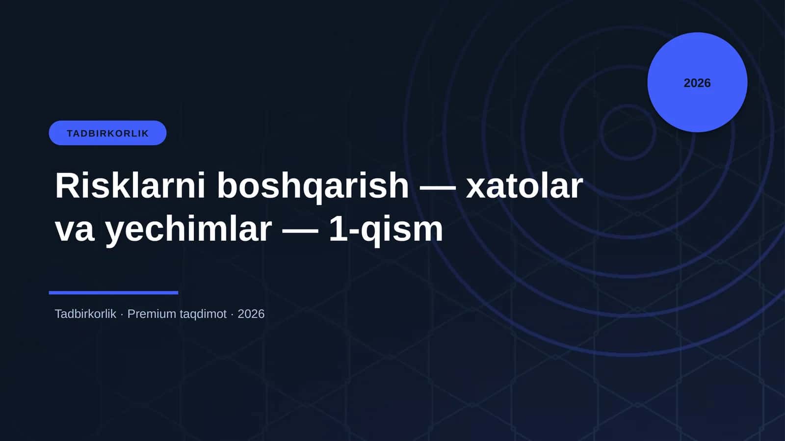 Tadbirkorlik