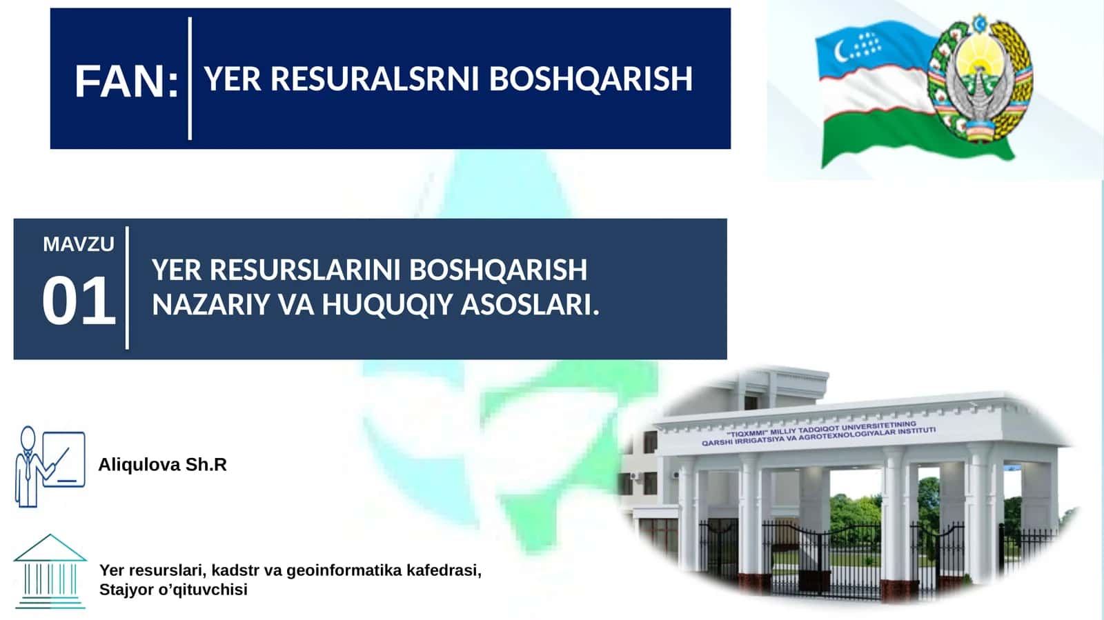 Yer resurslarini boshqarish