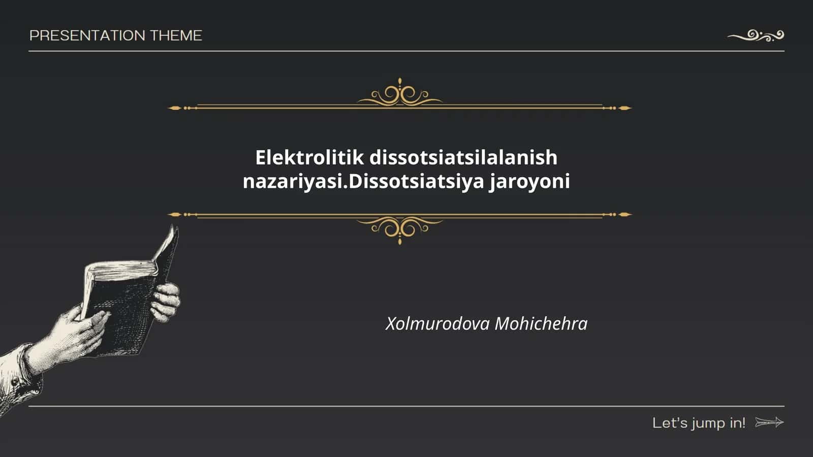 Elektrolitik dissotsiatsilalanish nazariyasi