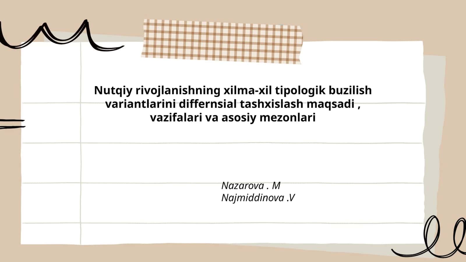 Differensial tashxisning maqsadi va asosiy prinsiplari