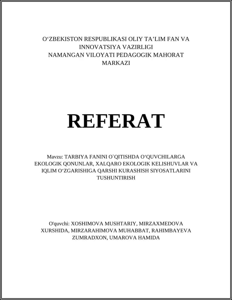Ekologik qonunlarning ahamiyati