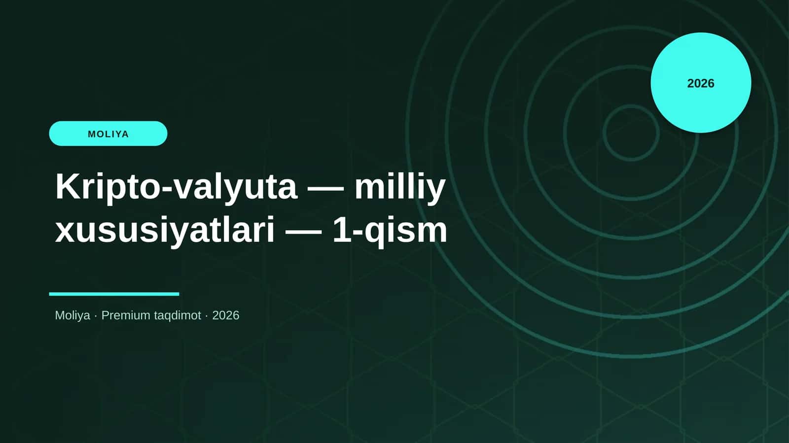 Kripto-valyuta — milliy xususiyatlari — 1-qism
