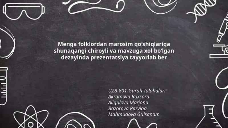 Folklordan Marosim Qo'shiqlar Prezentatsiyasi