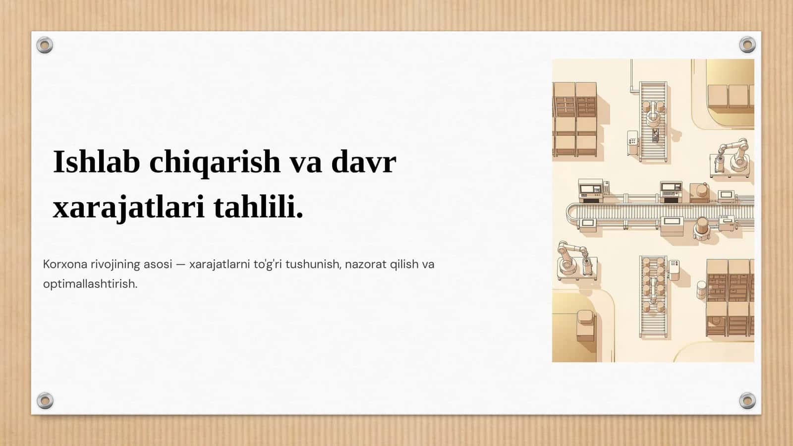 Xarajatlar Tahlili