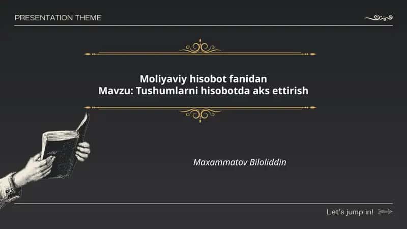Moliyaviy hisobot fanidan