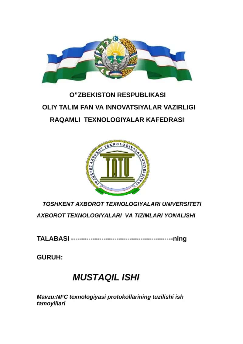 NFC texnologiyasi protokollarining tuzilishi ish tamoyillari
