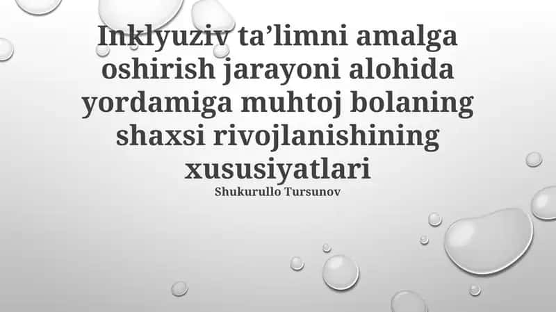 Inklyuziv ta'lim