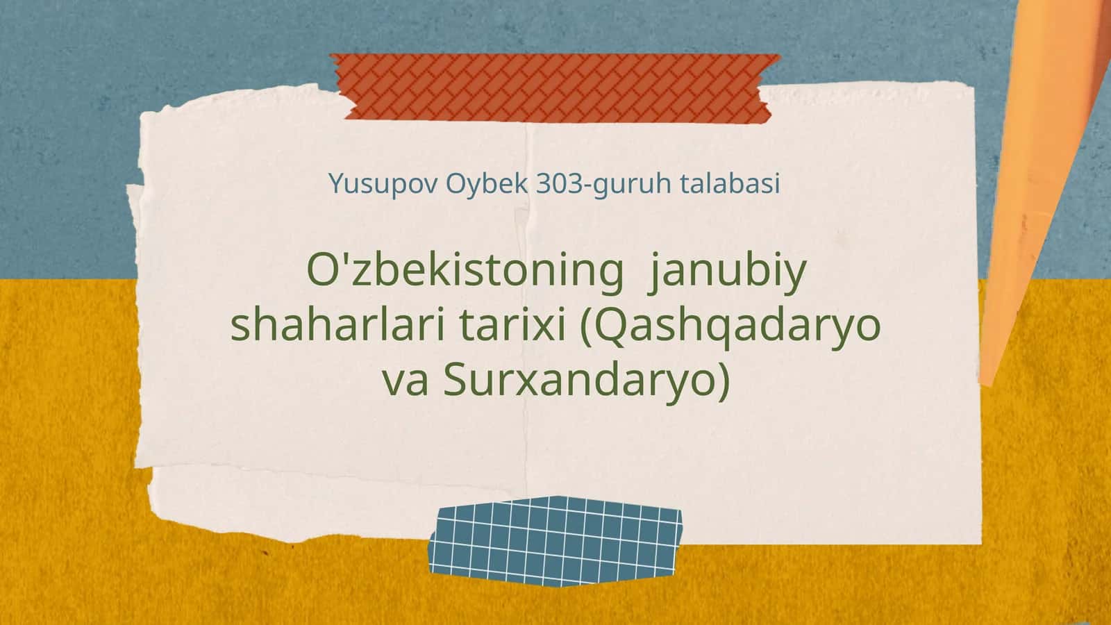 O'zbekistoning janubiy shaharlari tarixi (Qashqadaryo va Surxandaryo)