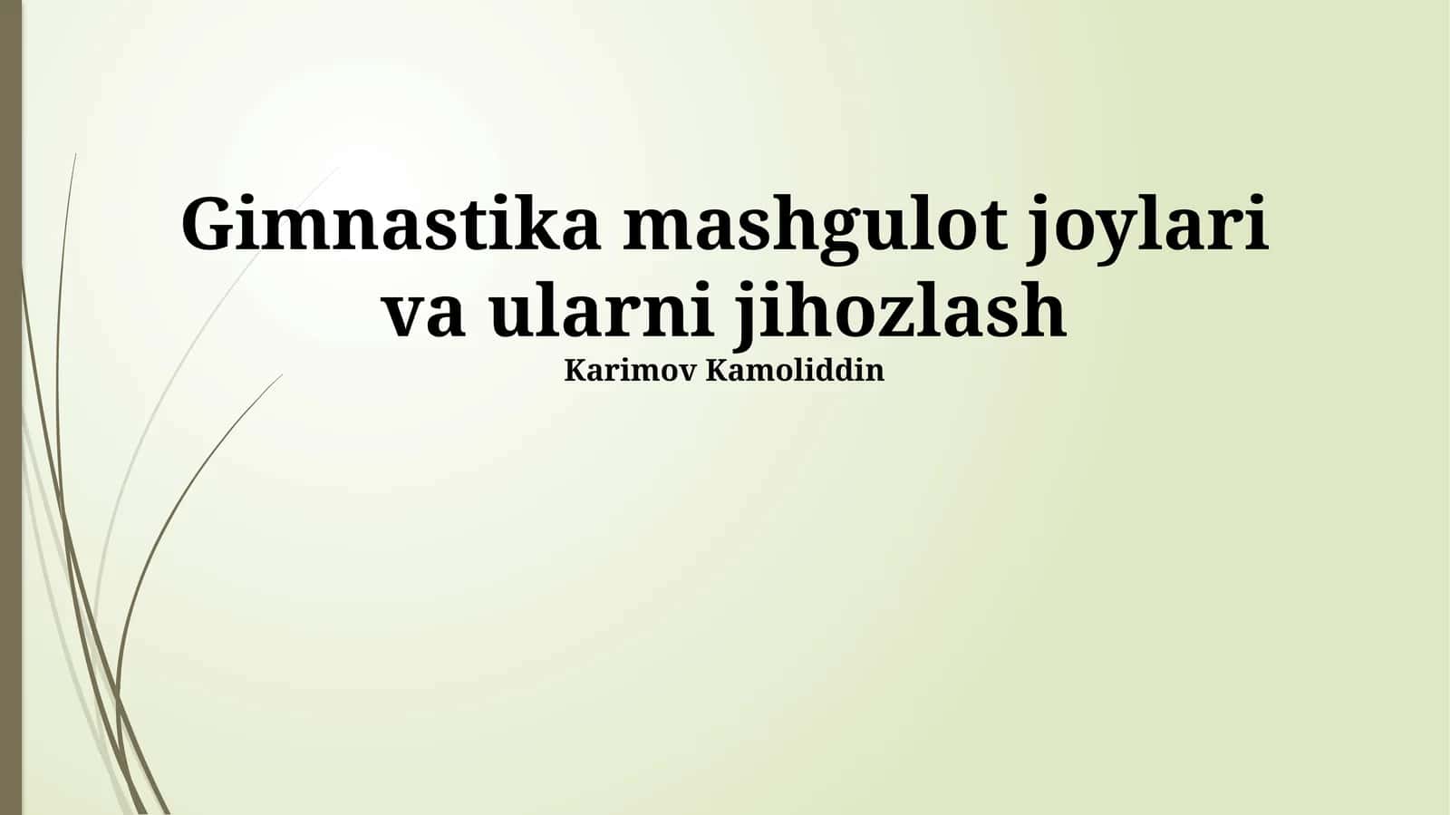 Gimnastika Mashg'ulotlari Majmualari