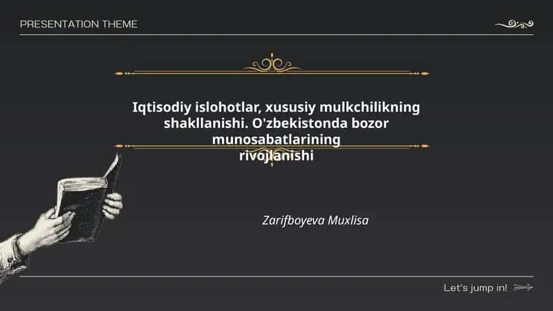Iqtisodiy islohotlar, xususiy mulkchilikning shakllanishi