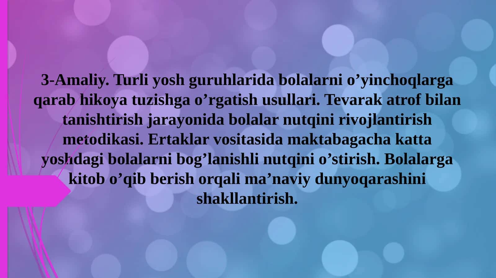 Ertaklar vositasida maktabgacha katta yoshdagi bolalarni bog'lanishli nutqni o'stirish