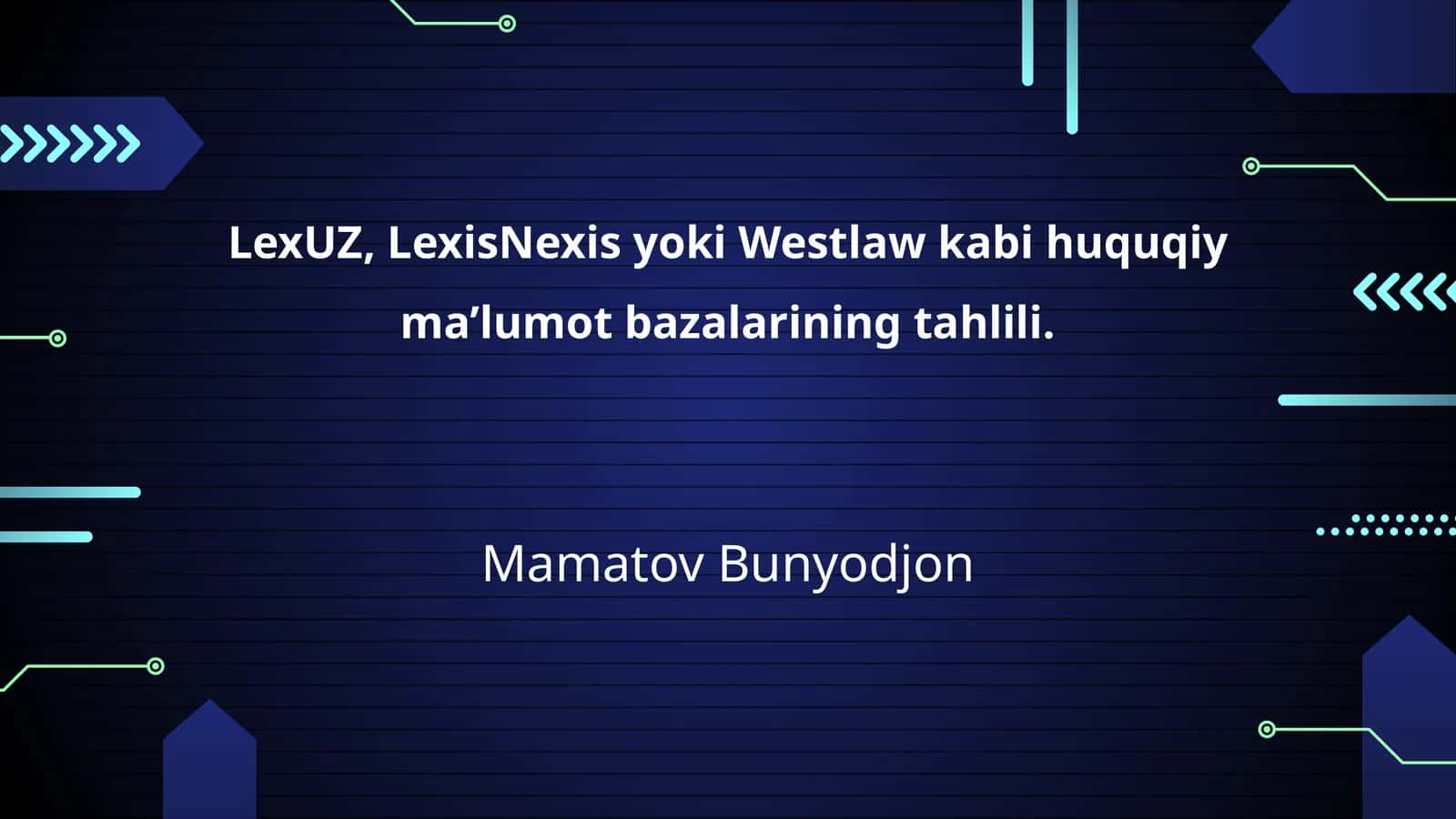 LexUZ ma’lumot bazasi