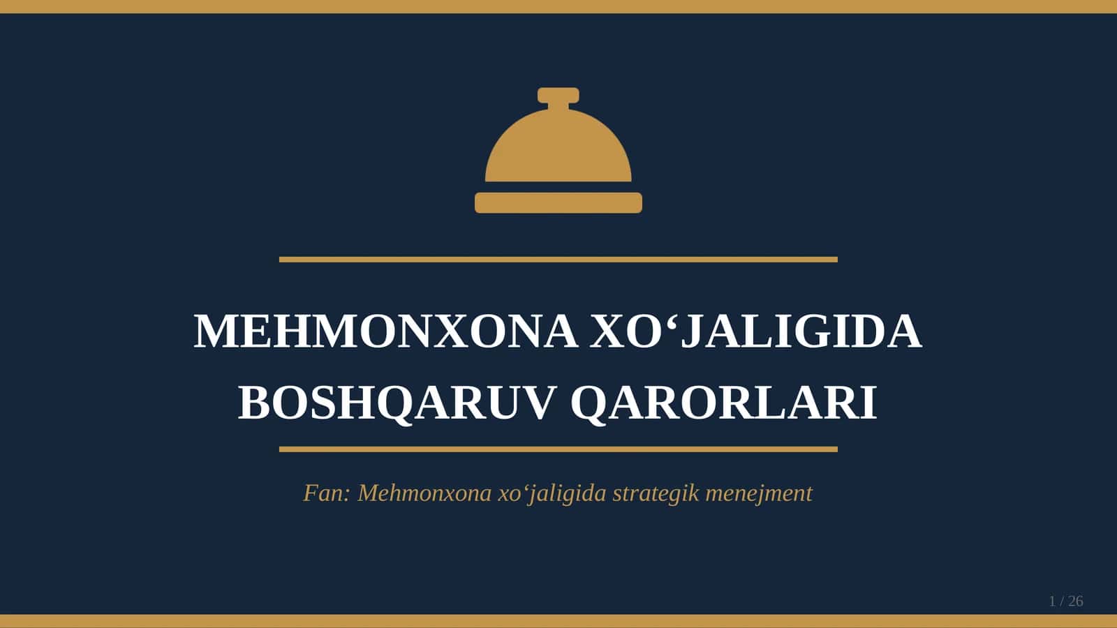 MEHMONXONA XO‘JALIGIDA BOSHQARUV QARORLARI