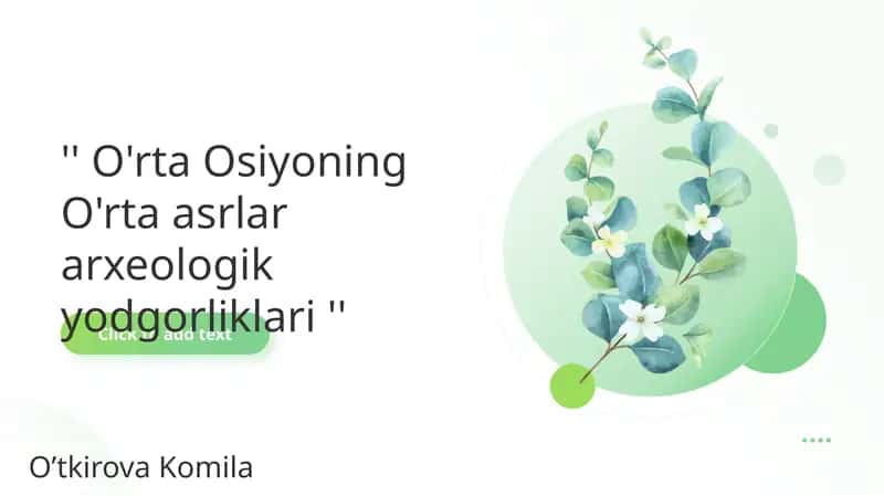 O'rta Osiyoning O'rta asrlar arxeologik yodgorliklari