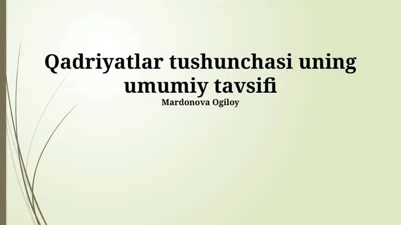 Qadriyatlar va axloq