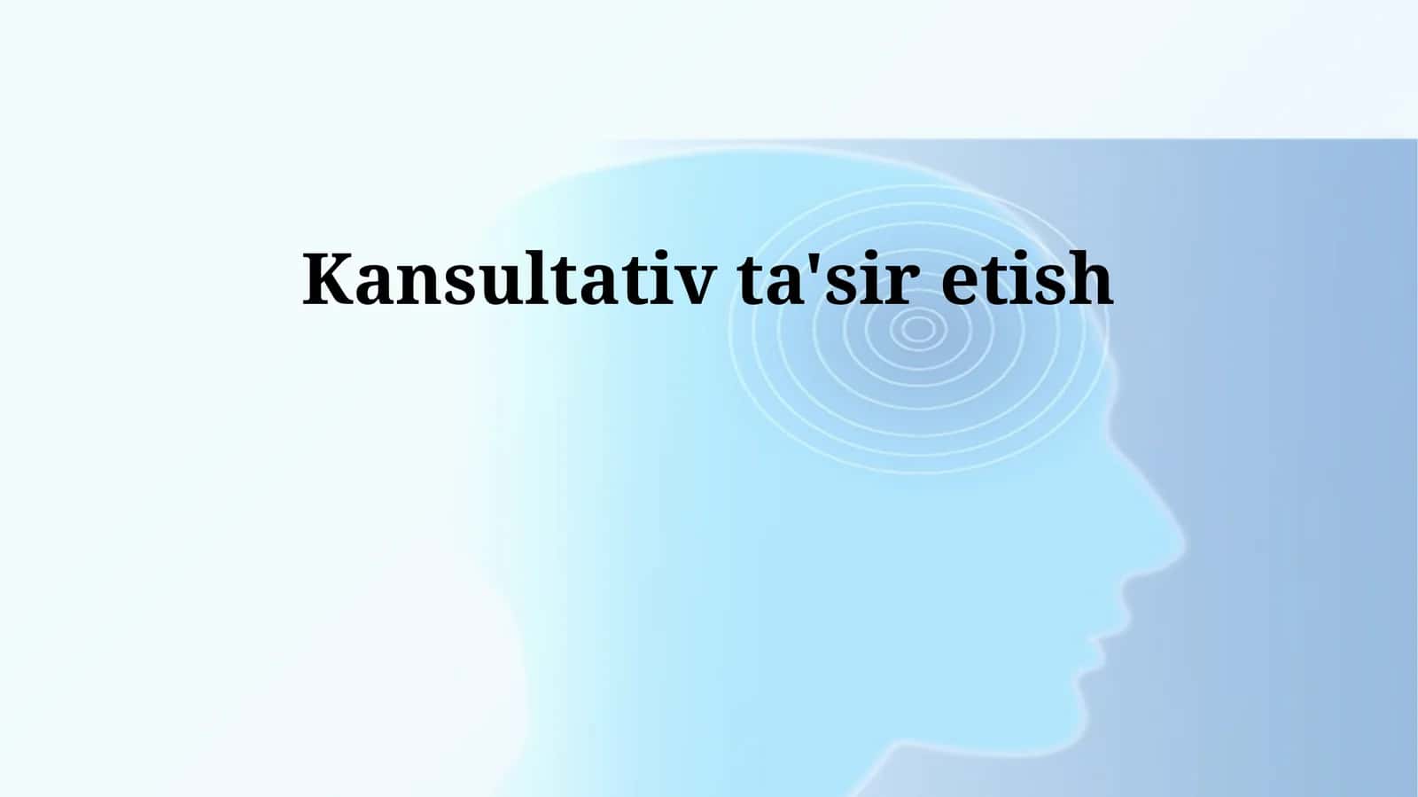 Kansultativ ta'sir etish