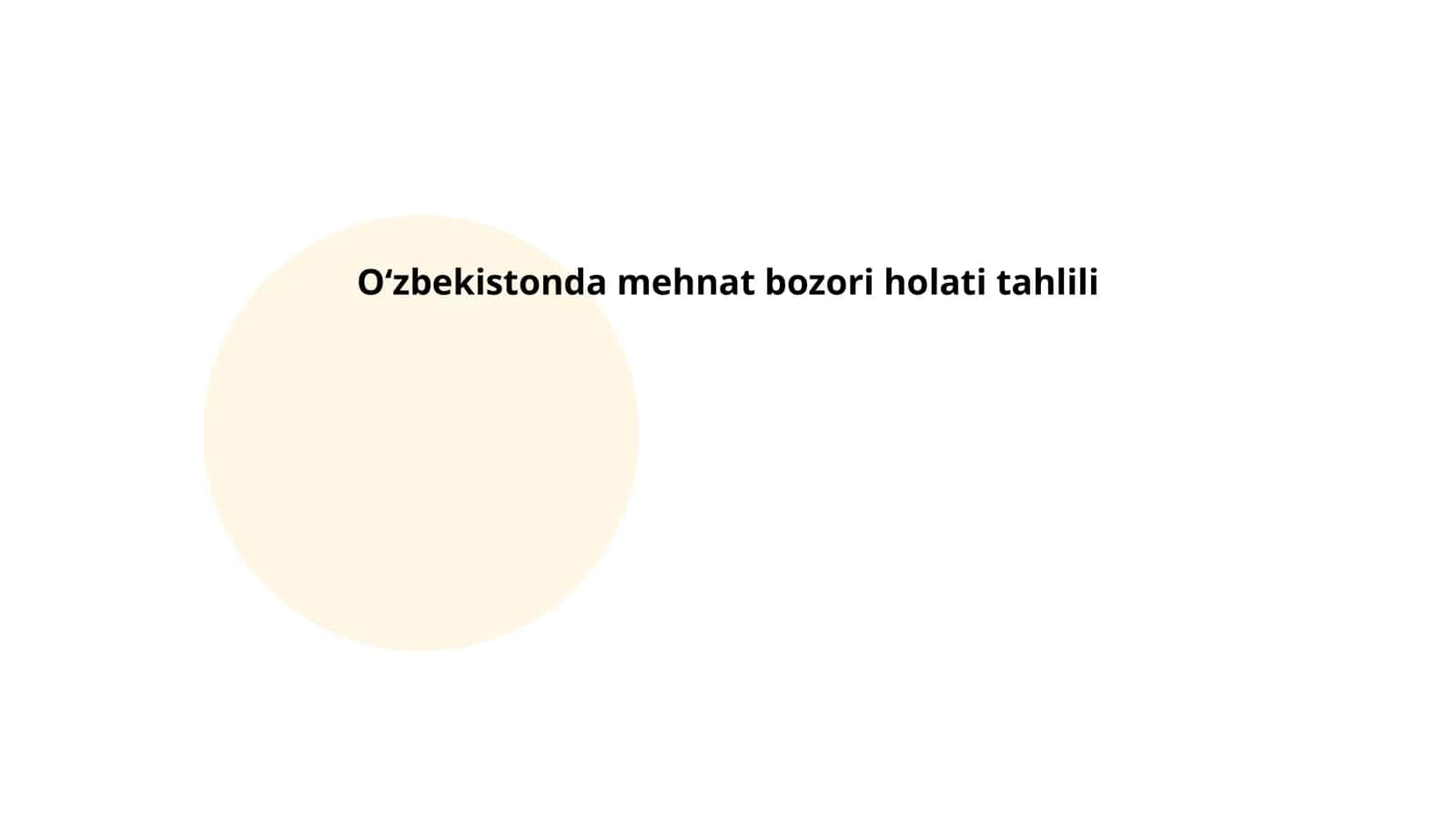 Oʻzbekistonda mehnat bozori holati tahlili