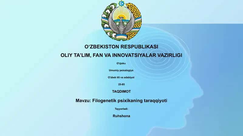 Filogenetik psixikaning taraqqiyoti