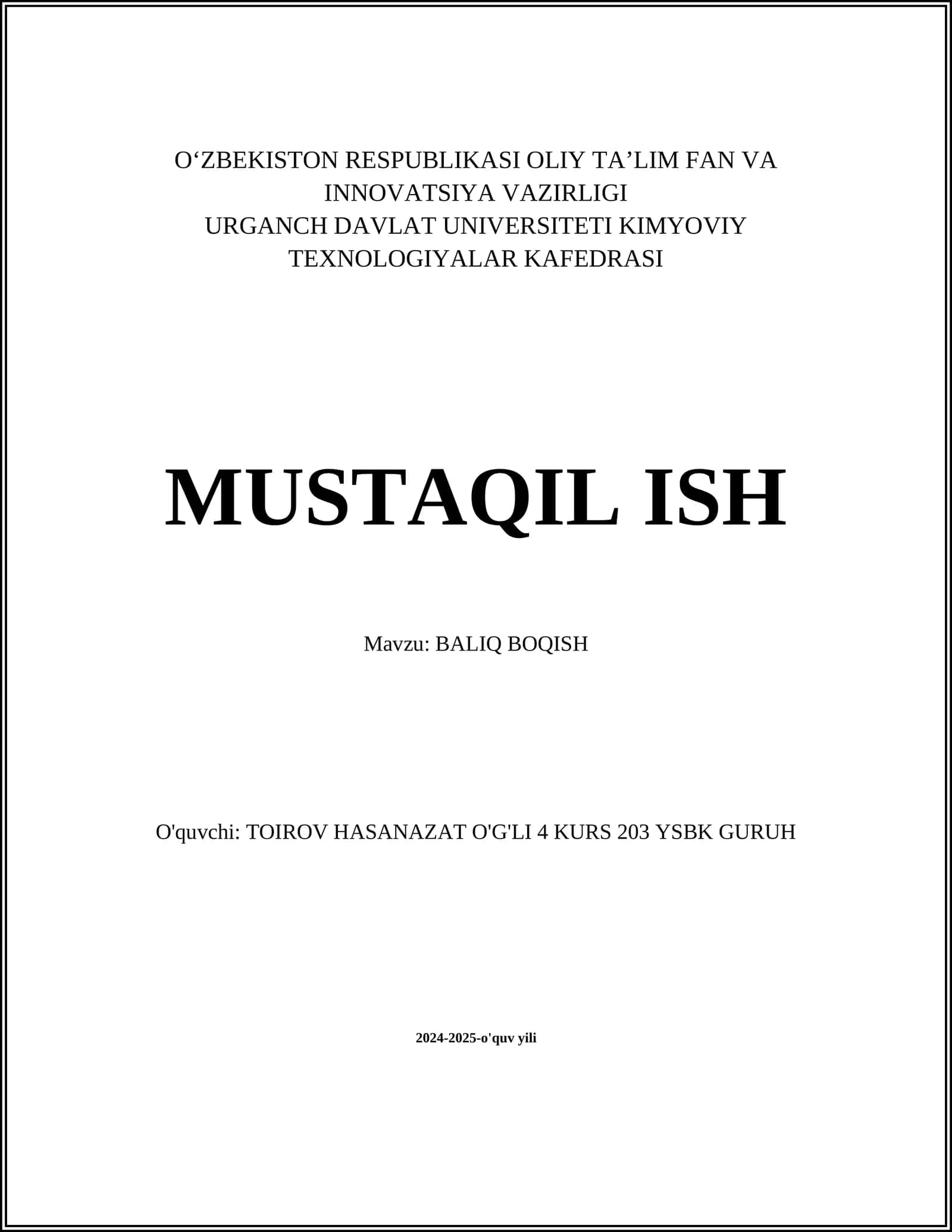 BALIQ BOQISH