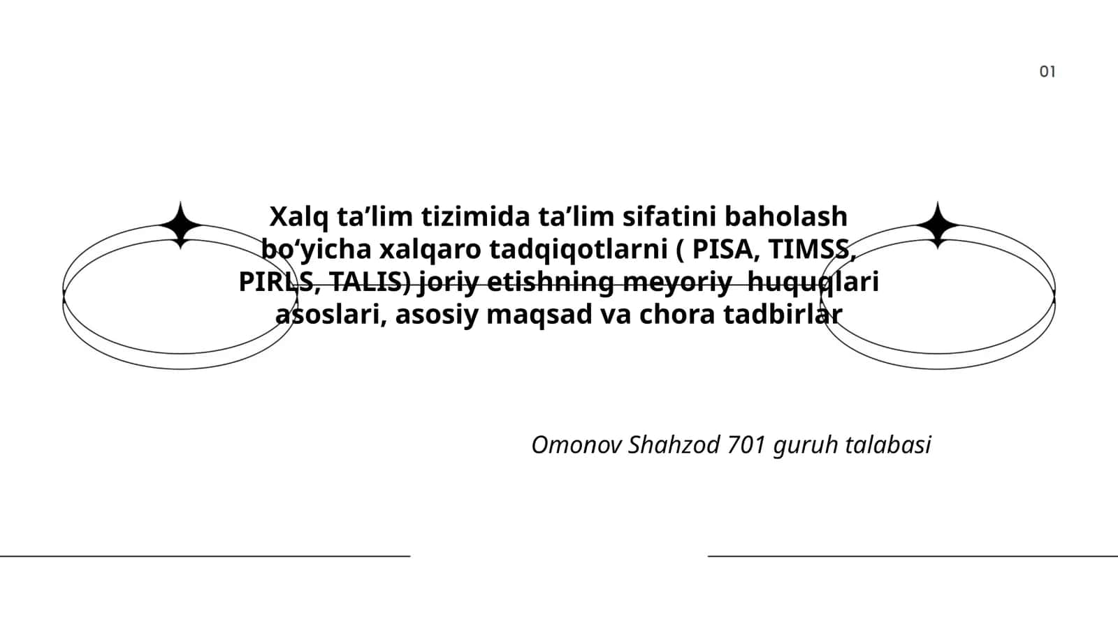 Omonov Shahzod 701 guruh talabasi