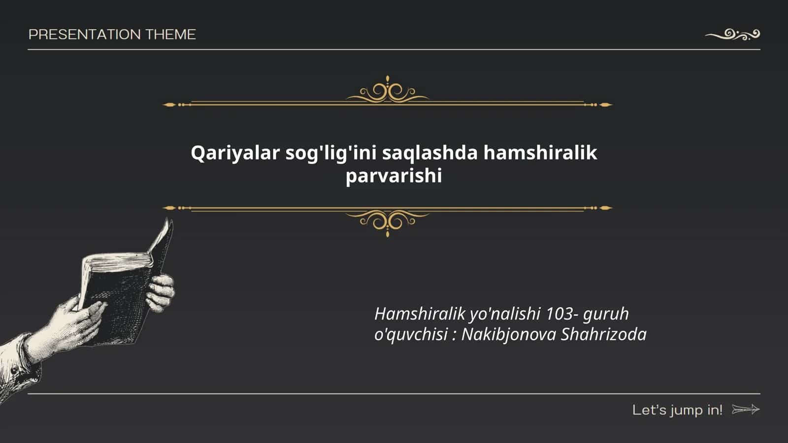 Qariyalar sog'lig'ini saqlashda hamshiralik parvarishi
