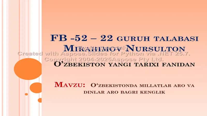 O'zbekistonda din aro hamjihatlik