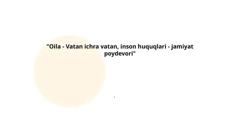 Oilada ona-vatan sevgisini shakllantirish