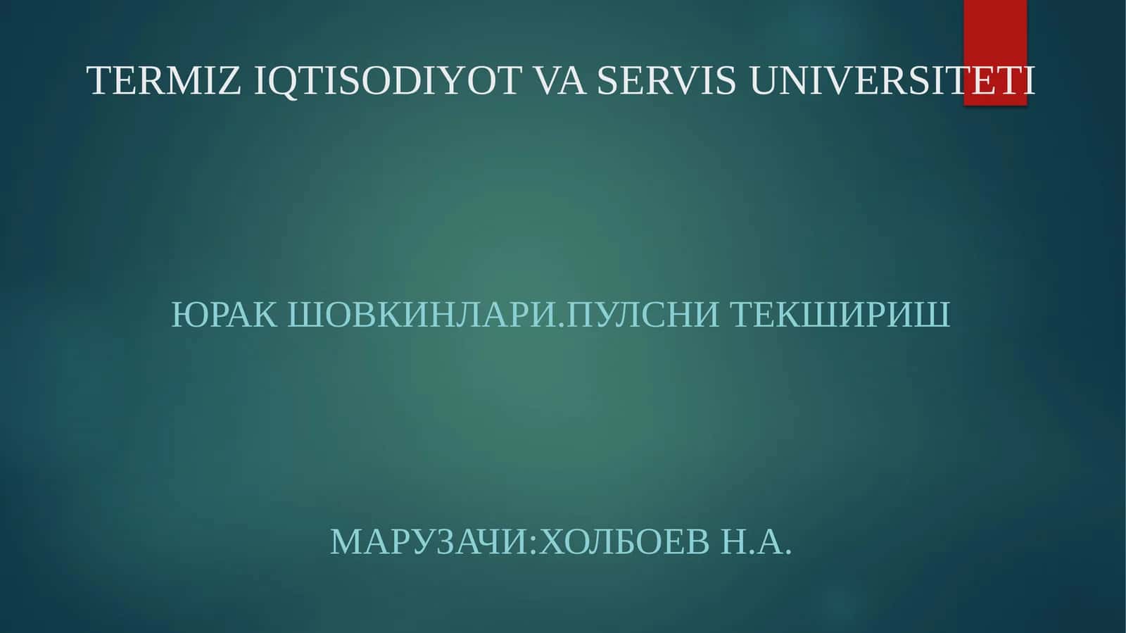Pulsni tekshirish