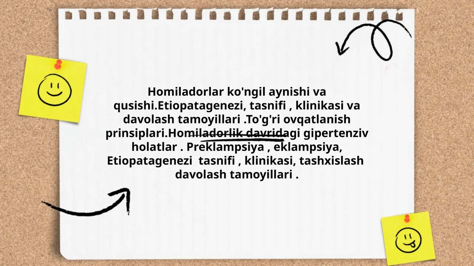 Homiladorlar ko'ngil aynishi va qusishi. Etiopatagenezi, tasnifi, klinikasi va davolash tamoyillari. To'g'ri ovqatlanish prinsiplari. Homiladorlik davridagi gipertenziv holatlar. Preklampsiya, eklampsiya, Etiopatagenezi tasnifi, klinikasi, tashxislash davolash tamoyillari