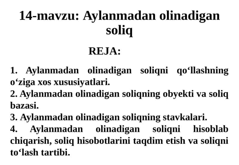 Aylanmadan olinadigan soliq