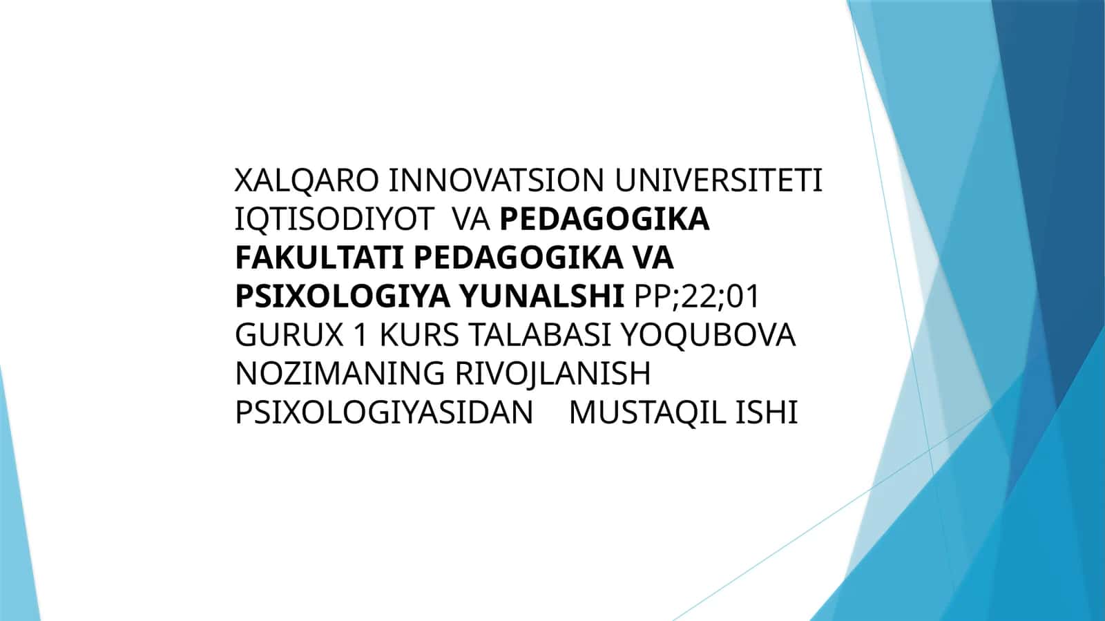 BOLALAR PSIXOLOGIYASI