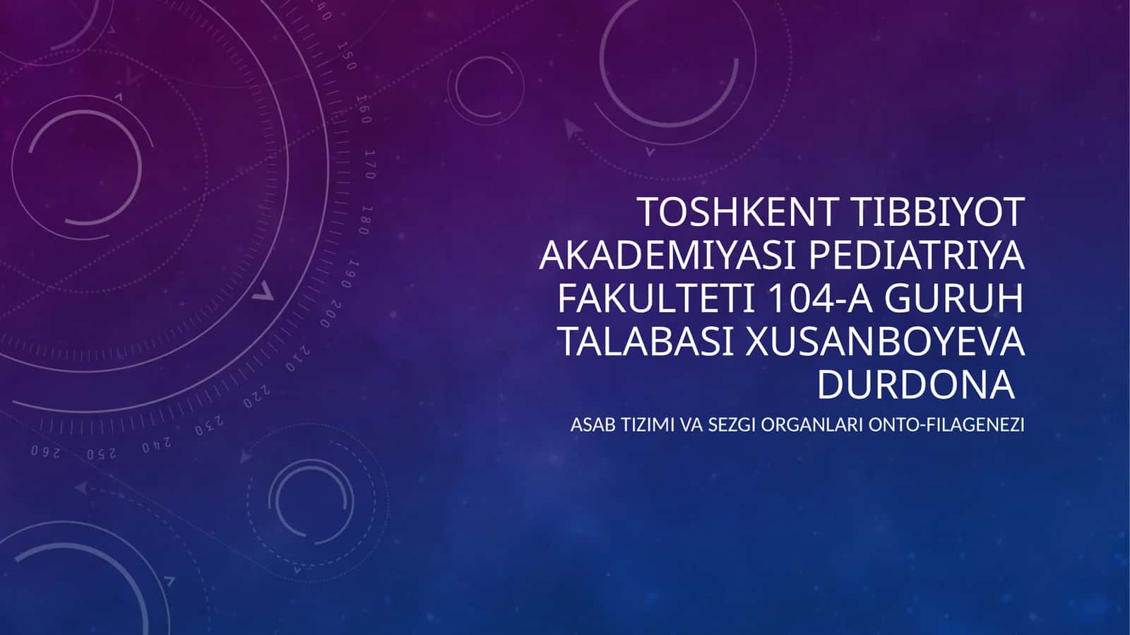 Asab tizimi va sezgi organlarionto-filagenezi