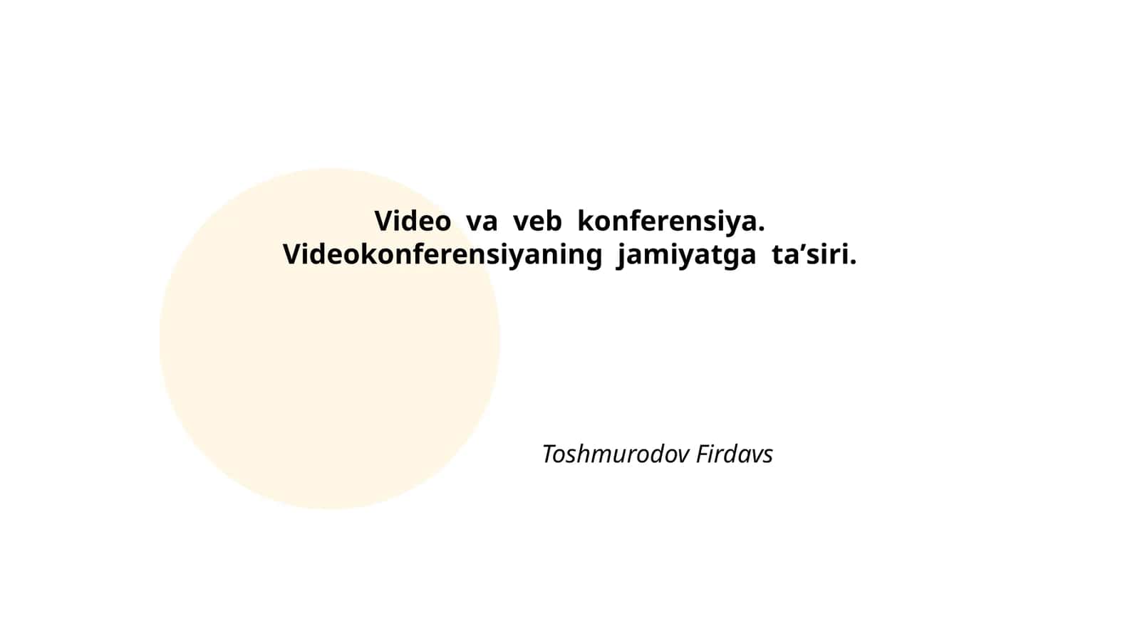 Video va veb konferensiya