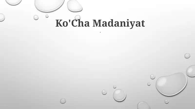 Ko'Cha Madaniyat