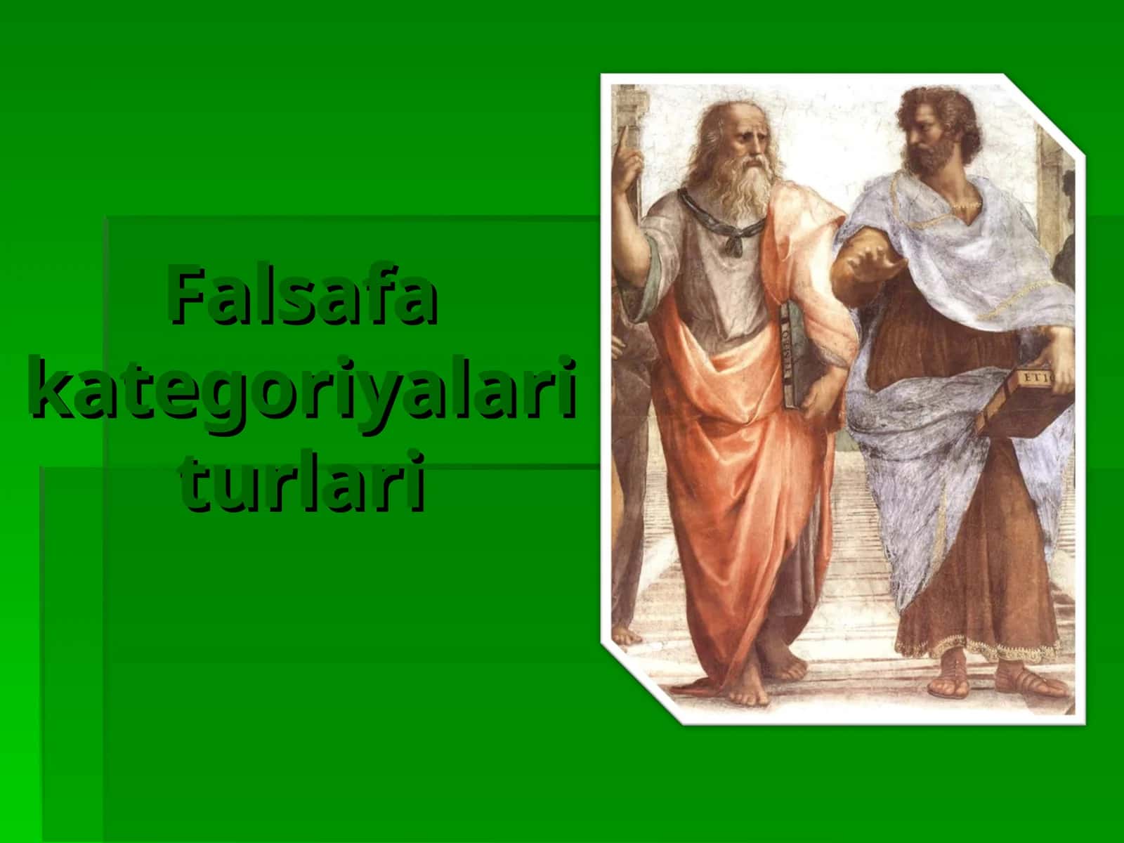 Falsafa kategoriyalari turlari