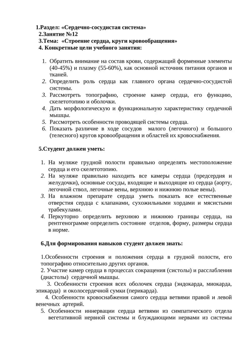 Сердечно-сосудистая система