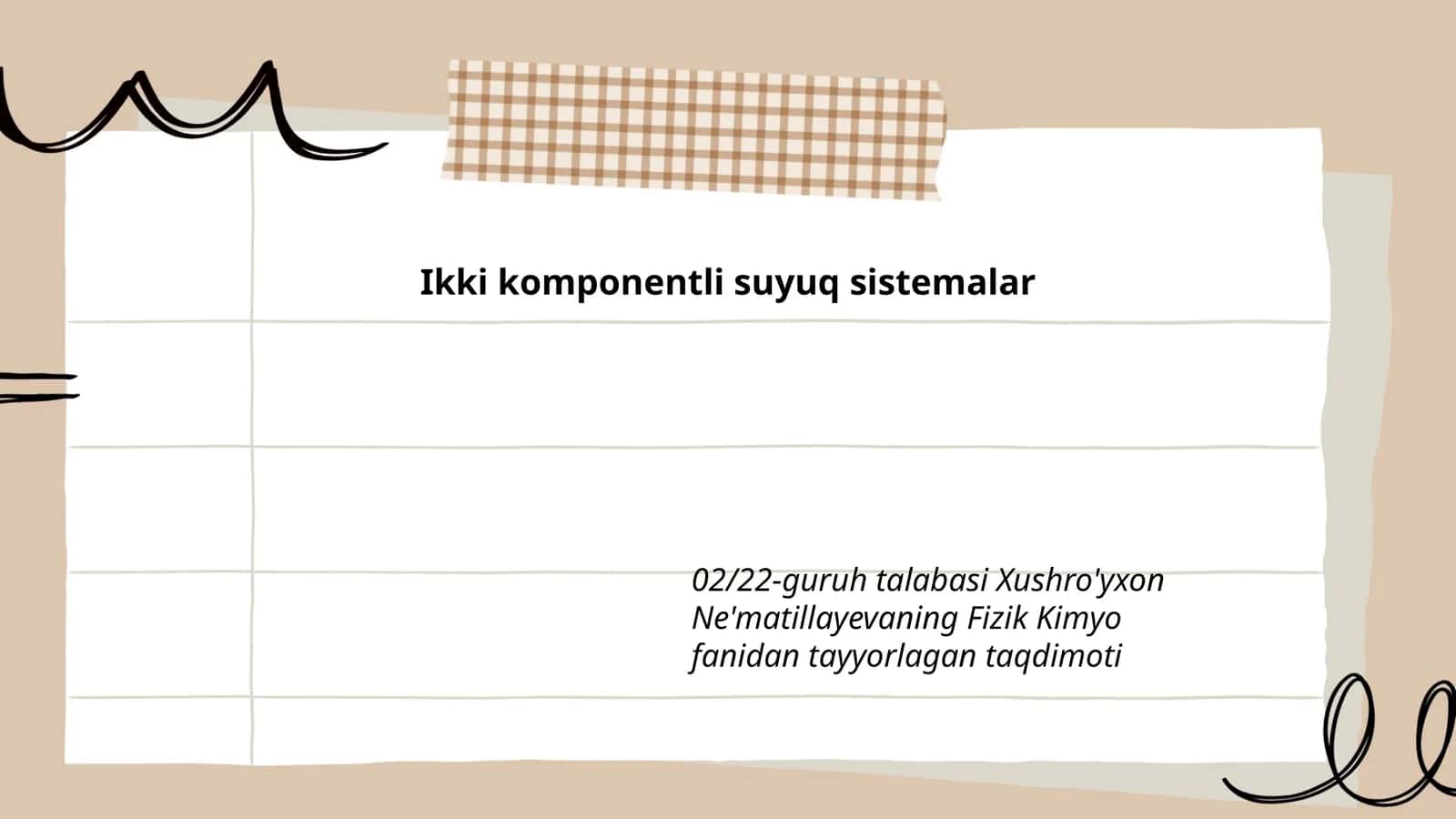 Ikki komponentli suyuq sistemalar