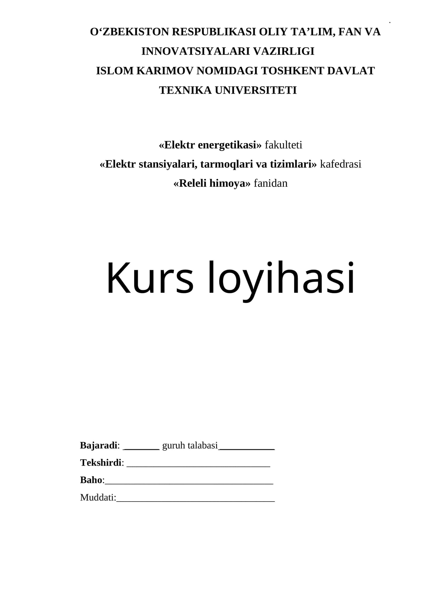 Kurs loyihasi